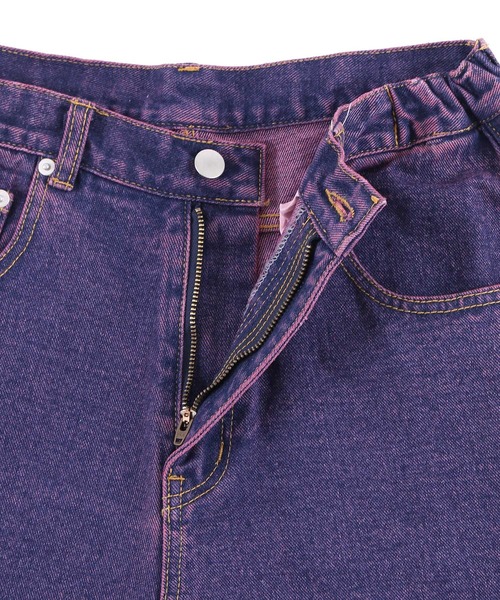 Figments（フィグメンツ）の「オーバーダイカラーバギーデニムパンツ（デニムパンツ・レディース・パープル・SMALL/MEDIUM/LARGE）」の9枚目の写真