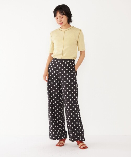 SHIPS Colors(シップス カラーズ)の「SHIPS Colors:〈洗濯機可能〉シアー テレコ ステッチ トップス(Tシャツ/カットソー・レディース・ライトブルー/オフホワイト/イエロー・ONE SIZE)」の19枚目の写真