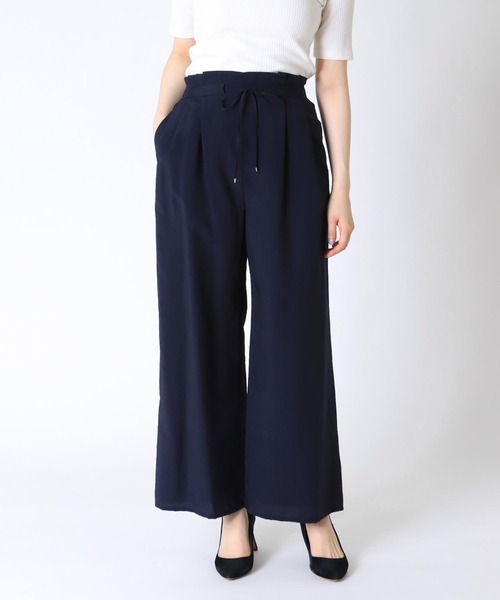 Jines（ジネス）の「テンセルナイロンタックワイドパンツ（その他パンツ・レディース・ネイビー/モカ/チャコールグレー/ベージュ/ブルー・36/38）」の5枚目の写真