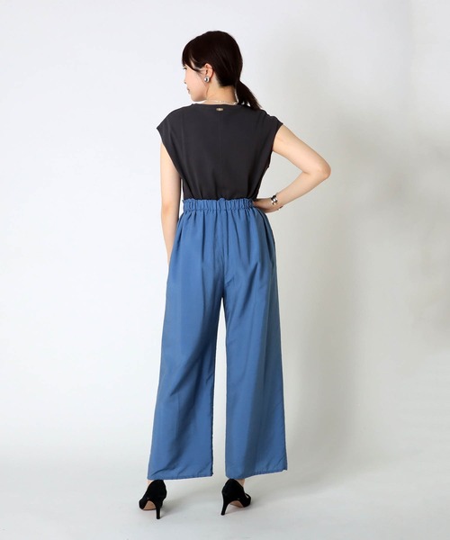 Jines（ジネス）の「テンセルナイロンタックワイドパンツ（その他パンツ・レディース・ネイビー/モカ/チャコールグレー/ベージュ/ブルー・36/38）」の10枚目の写真
