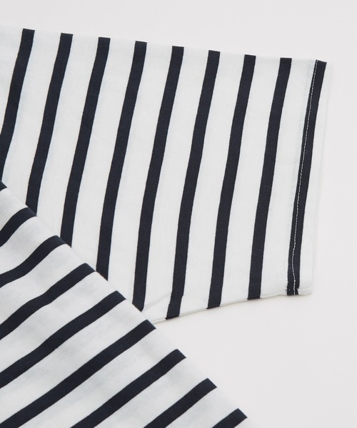 improves（インプローブス）の「【UAU】Mind Laught フラワープリント ボーダー 五分袖 Tシャツ（Tシャツ/カットソー・メンズ・ホワイト×ネイビー/ブラック×ホワイト・MEDIUM/LARGE）」の13枚目の写真