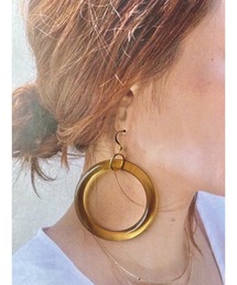 【agnit】カラーアクリルフープサッシーピアス(MA)