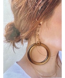 【agnit】カラーアクリルフープサッシーピアス(MA)