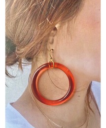 【agnit】カラーアクリルフープサッシーピアス(MA)
