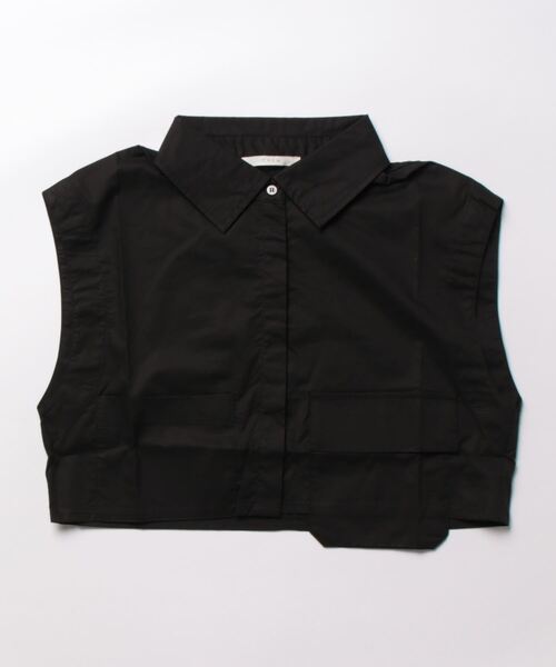 CPCM（シーピーシーエム）の「デザインポケットショートベスト（ベスト・レディース・ブラック/オフホワイト・FREE）」の2枚目の写真