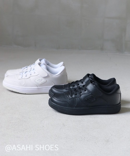 ASAHI SHOES(アサヒシューズ)の「【終了】COUGAR スニーカー(クーガー J002)(スニーカー・キッズ・ブラック×ブラック/ホワイト×ピンク/ホワイト×ブラック/ホワイト×ホワイト・19.0cm/21.5cm/22.0cm/23.5cm/24.0cm/26.0cm/24.5cm/25.5cm/21.0cm/23.0cm/20.0cm/22.5cm/25.0cm)」の6枚目の写真