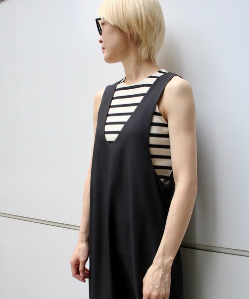 Scrap Book（スクラップブック）の「【Scrap Book】デコルテジャンバースカート（ジャンパースカート・レディース・ブラック・FREE）」の8枚目の写真