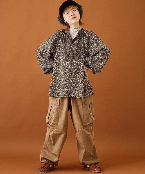 CUBE SUGAR（キューブシュガー）の「無地リブメロウハイネックインナー（Tシャツ/カットソー・レディース・グリーン/ヘザーチャコール/ピンク/ナチュラル・M）」の7枚目の写真