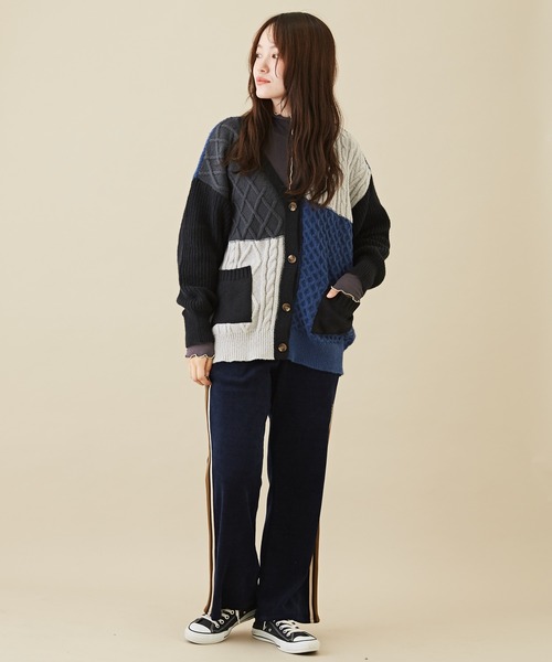 CUBE SUGAR（キューブシュガー）の「無地リブメロウハイネックインナー（Tシャツ/カットソー・レディース・グリーン/ヘザーチャコール/ピンク/ナチュラル・M）」の16枚目の写真