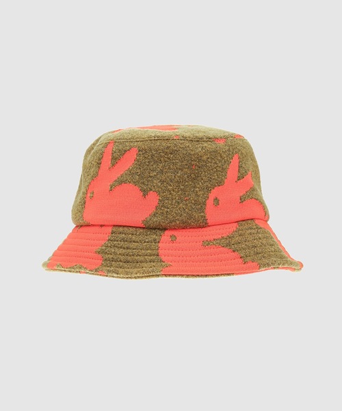 JW Anderson(ジェイダブリューアンダーソン)の「ハット(ハット・レディース・ブラック×イエロー/黄土色系・ONE SIZE)」の2枚目の写真