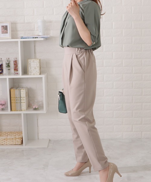 Lace Ladies(レースレディース)の「2WAYネック半袖タックブラウス(シャツ/ブラウス・レディース・グレー/ブラック/ネイビー/ミント/ホワイト・S/FREE)」の22枚目の写真