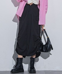 VICKY | 【今季注目！】シャーリングカーゴストレッチスカート《洗濯機で洗える》(スカート)