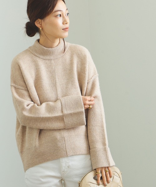 BEAMS HEART（ビームスハート）の「BEAMS HEART / アウトリンキング プルオーバー（ニット/セーター・レディース・ピンク/ライム/ベージュ/ブルー・FREE）」の11枚目の写真