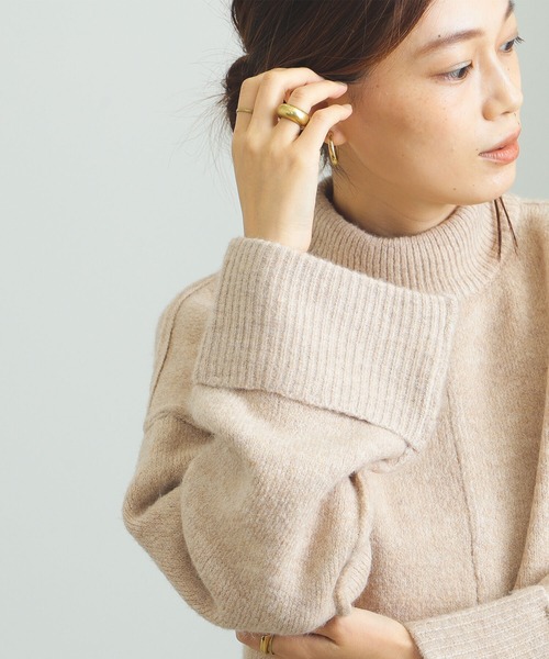 BEAMS HEART（ビームスハート）の「BEAMS HEART / アウトリンキング プルオーバー（ニット/セーター・レディース・ピンク/ライム/ベージュ/ブルー・FREE）」の10枚目の写真