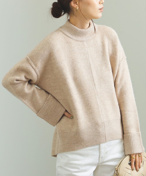 BEAMS HEART（ビームスハート）の「BEAMS HEART / アウトリンキング プルオーバー（ニット/セーター・レディース・ピンク/ライム/ベージュ/ブルー・FREE）」の12枚目の写真