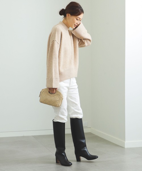 BEAMS HEART（ビームスハート）の「BEAMS HEART / アウトリンキング プルオーバー（ニット/セーター・レディース・ピンク/ライム/ベージュ/ブルー・FREE）」の14枚目の写真