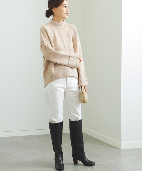 BEAMS HEART（ビームスハート）の「BEAMS HEART / アウトリンキング プルオーバー（ニット/セーター・レディース・ピンク/ライム/ベージュ/ブルー・FREE）」の13枚目の写真