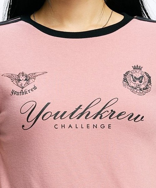 YOUTHKREW（ユースクルー）の「YOUTHKREW／ラインエンブレムT  2970888（Tシャツ/カットソー・レディース・ホワイト/ピンク/グリーン・FREE）」の15枚目の写真