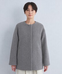 SENTDALE WOOL セントデールウール ノーカラー ミドル コートを使った