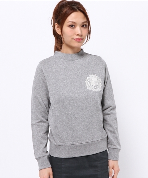 OUTLET(アウトレット)の「【CIAOPANIC TYPY】エンブレム刺繍ハイネックプルオーバー(Tシャツ/カットソー・レディース・グレー/オフホワイト/ネイビー・FREE)」の6枚目の写真