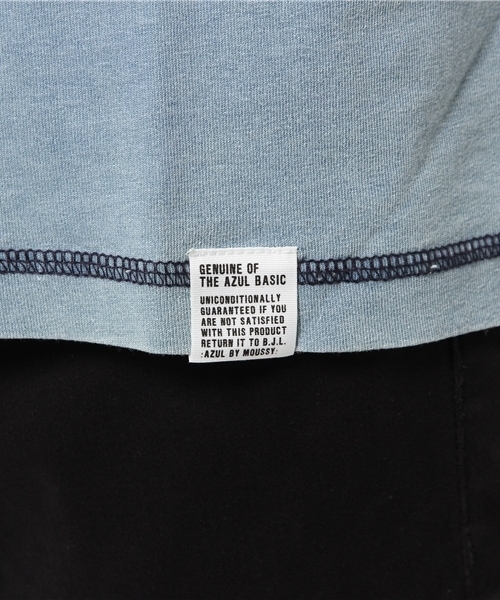 AZUL by moussy（アズールバイマウジー）の「インディゴ天竺Vネック半袖ポケT（Tシャツ/カットソー・メンズ・サックスブルー/ネイビー・X-SMALL/MEDIUM/SMALL/LARGE/X-LARGE/XX-LARGE）」の9枚目の写真