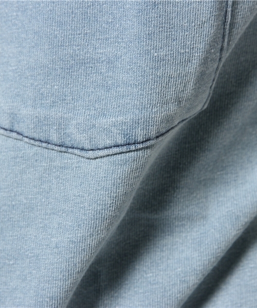 AZUL by moussy（アズールバイマウジー）の「インディゴ天竺Vネック半袖ポケT（Tシャツ/カットソー・メンズ・サックスブルー/ネイビー・X-SMALL/MEDIUM/SMALL/LARGE/X-LARGE/XX-LARGE）」の11枚目の写真