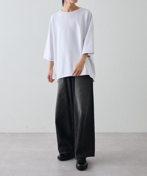 COLONY 2139（コロニートゥーワンスリーナイン）の「フェイクレザー厚底スニーカー（スニーカー・メンズ・ブラック/ホワイト・LARGE/MEDIUM）」の20枚目の写真