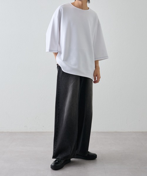 COLONY 2139（コロニートゥーワンスリーナイン）の「フェイクレザー厚底スニーカー（スニーカー・メンズ・ブラック/ホワイト・LARGE/MEDIUM）」の22枚目の写真