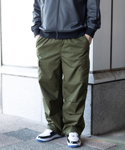 SlashDate(スラッシュデイト)の「TCツイルカーゴイージーパンツ/ワイドシルエット(カーゴパンツ・メンズ・カーキ/ブラック/ベージュ・M/L/XL)」の14枚目の写真