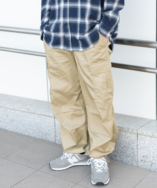 SlashDate(スラッシュデイト)の「TCツイルカーゴイージーパンツ/ワイドシルエット(カーゴパンツ・メンズ・カーキ/ブラック/ベージュ・M/L/XL)」の11枚目の写真