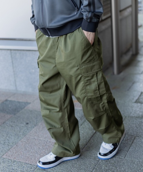 SlashDate(スラッシュデイト)の「TCツイルカーゴイージーパンツ/ワイドシルエット(カーゴパンツ・メンズ・カーキ/ブラック/ベージュ・M/L/XL)」の21枚目の写真