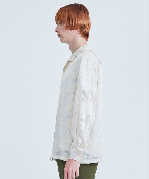STUDIOUS(ステュディオス)の「オパールシアーL/Sシャツ(シャツ/ブラウス・メンズ・ネイビー/アイボリー・1/2)」の8枚目の写真