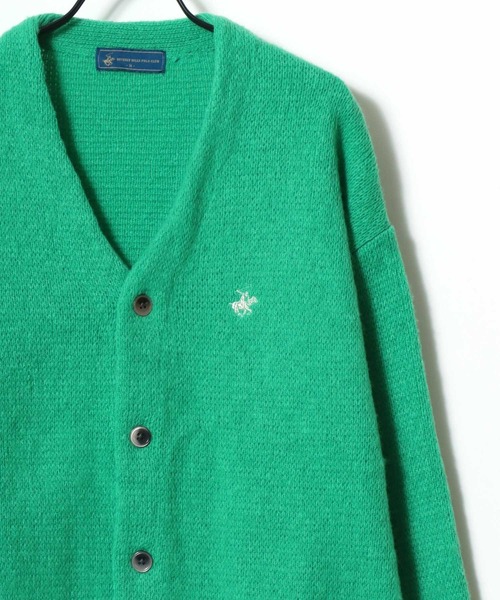 BEVERLY HILLS POLO CLUB（ビバリーヒルズポロクラブ）の「BEVERLY HILLS POLO CLUB/ビバリーヒルズポロクラブ オーバーサイズ モヘアライク ロゴ ワンポイント刺繍 無地 チェック ニットカーディガン（カーディガン/ボレロ・レディース・ブラック/サックスブルー/ブラウン系その他/イエロー系その他/グレー系その他/レッド/ベージュ/ミント/ラベンダー/ブルー系その他/ブラック系その他/オレンジ系その他/ブルー系その他2/ブルー系その他3/ピンク系その他/ベージュ系その他/パープル系その他/ピンク/グレー系その他2/グレー系その他3/グリーン系その他/グリーン系その他2/オレンジ/ブラック系その他2/ブルー系その他4/ブルー系その他5/グレー/ブラウン系その他2/ホワイト系その他/ブラウン系その他3/ライトグリーン/グレー系その他4/ピンク系その他2・M/L/LL）」の16枚目の写真