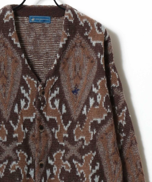 BEVERLY HILLS POLO CLUB（ビバリーヒルズポロクラブ）の「BEVERLY HILLS POLO CLUB/ビバリーヒルズポロクラブ オーバーサイズ モヘアライク ロゴ ワンポイント刺繍 無地 チェック ニットカーディガン（カーディガン/ボレロ・レディース・ブラック/サックスブルー/ブラウン系その他/イエロー系その他/グレー系その他/レッド/ベージュ/ミント/ラベンダー/ブルー系その他/ブラック系その他/オレンジ系その他/ブルー系その他2/ブルー系その他3/ピンク系その他/ベージュ系その他/パープル系その他/ピンク/グレー系その他2/グレー系その他3/グリーン系その他/グリーン系その他2/オレンジ/ブラック系その他2/ブルー系その他4/ブルー系その他5/グレー/ブラウン系その他2/ホワイト系その他/ブラウン系その他3/ライトグリーン/グレー系その他4/ピンク系その他2・M/L/LL）」の13枚目の写真