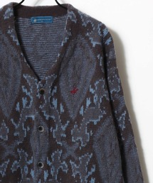 BEVERLY HILLS POLO CLUB（ビバリーヒルズポロクラブ）の「BEVERLY HILLS POLO CLUB/ビバリーヒルズポロクラブ オーバーサイズ モヘアライク ロゴ ワンポイント刺繍 無地 チェック ニットカーディガン（カーディガン/ボレロ）」