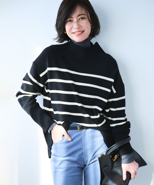 tシャツ 「新色追加/洗える」コットンカシミヤ タートルネックカットソー レディース UNFILO tシャツ 「新色追加/洗える」コットンカシミヤ