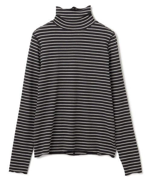 UNFILO(アンフィーロ)の「【暖かさ&着心地の良さで大ヒット】コットンカシミヤ タートルネックカットソー(Tシャツ/カットソー・レディース・グレー系/ベージュ系/ホワイト系/ブラック系1/ブルー系/ブラック系2/ブラック系/ベージュ系1/ダルブルー系/ライトイエロー系/黄土色系/ローズ系/スモーキーグリーン系・X-LARGE/XX-LARGE)」の4枚目の写真