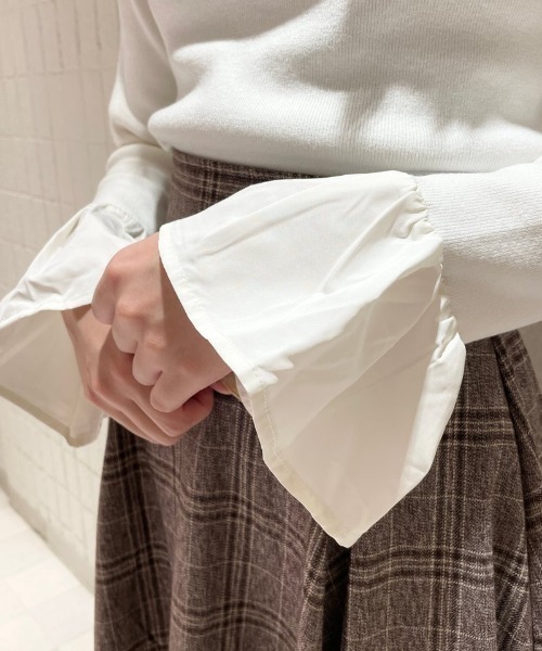 セール】□2023秋冬新作□ベルスリーブプルオーバー/MM338304（ニット