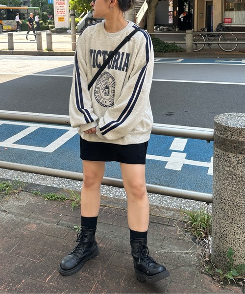 kutir（クティール）の「裏起毛ラインスウェットプルオーバー（スウェット・レディース・ブラック/オートミール/ネイビー・FREE）」の17枚目の写真