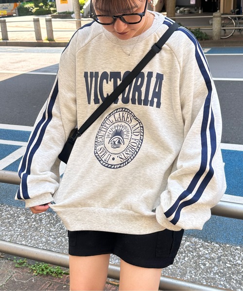 kutir（クティール）の「裏起毛ラインスウェットプルオーバー（スウェット・レディース・ブラック/オートミール/ネイビー・FREE）」の14枚目の写真