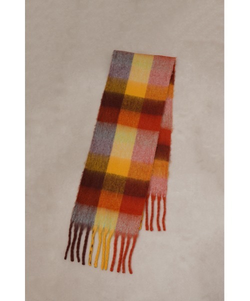 AZUL by moussy(アズールバイマウジー)の「フラッフィーストール(ストール/ショール・レディース・マルチ/ブルー/ブルー系その他/アイボリー・FREE)」の12枚目の写真