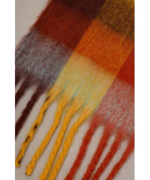 AZUL by moussy(アズールバイマウジー)の「フラッフィーストール(ストール/ショール・レディース・マルチ/ブルー/ブルー系その他/アイボリー・FREE)」の13枚目の写真