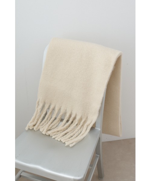 AZUL by moussy(アズールバイマウジー)の「フラッフィーストール(ストール/ショール・レディース・マルチ/ブルー/ブルー系その他/アイボリー・FREE)」の5枚目の写真