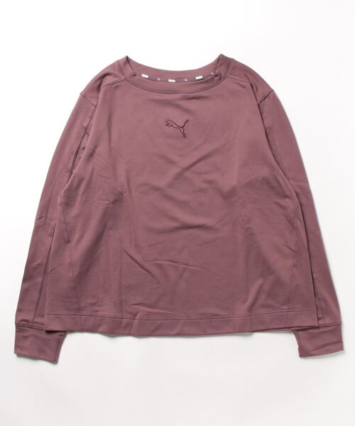 PUMA（プーマ）の「《PUMA》ACTIVE+CLOUDSPUNSWEATEE（スウェット・レディース・ライトベージュ/プラム・L/M）」の2枚目の写真