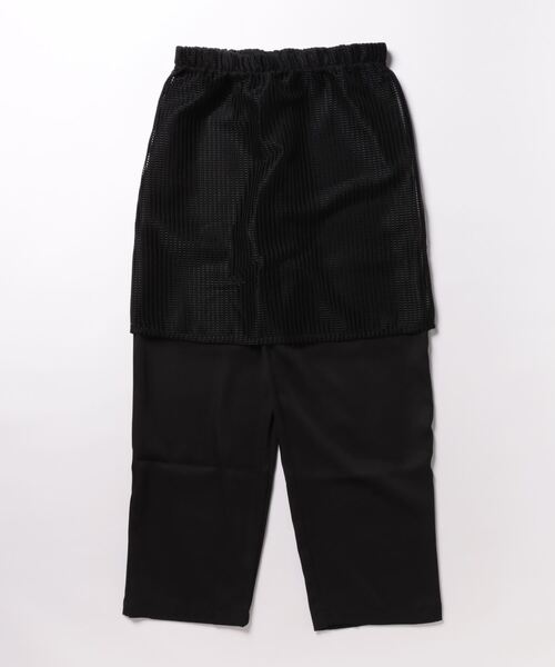 STYLEBLOCK(スタイルブロック)の「スクエアメッシュスカートレイヤードパンツ(その他パンツ・レディース・ライトベージュ/ブラック/グレー・M)」の2枚目の写真