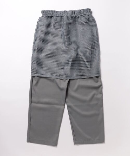 STYLEBLOCK(スタイルブロック)の「スクエアメッシュスカートレイヤードパンツ(その他パンツ・レディース・ライトベージュ/ブラック/グレー・M)」の4枚目の写真