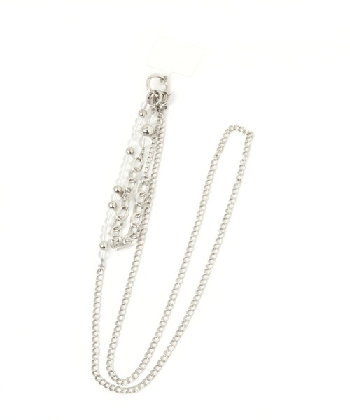 LEPSIM（レプシィム）の「2WAYチェーンスマホストラップ　985930（スマホグッズ・レディース・シルバー/ゴールド・ONE SIZE）」の2枚目の写真