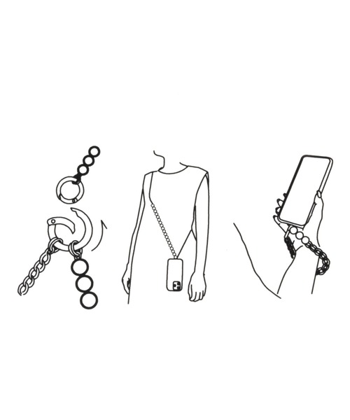 LEPSIM（レプシィム）の「2WAYチェーンスマホストラップ　985930（スマホグッズ・レディース・シルバー/ゴールド・ONE SIZE）」の8枚目の写真