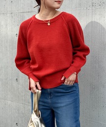 un dix cors | 袖畦クルーネックニット(ニット/セーター)