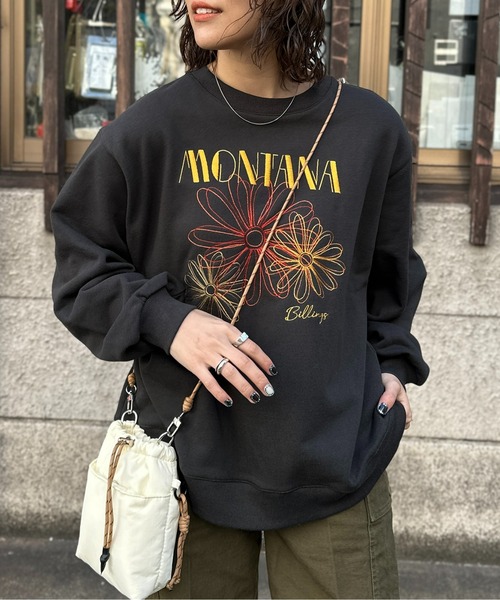 CPCM（シーピーシーエム）の「センハナ刺繍裏毛プルオーバー（スウェット・レディース・ネイビー/オフホワイト/チャコールグレー/グレー・FREE）」の5枚目の写真